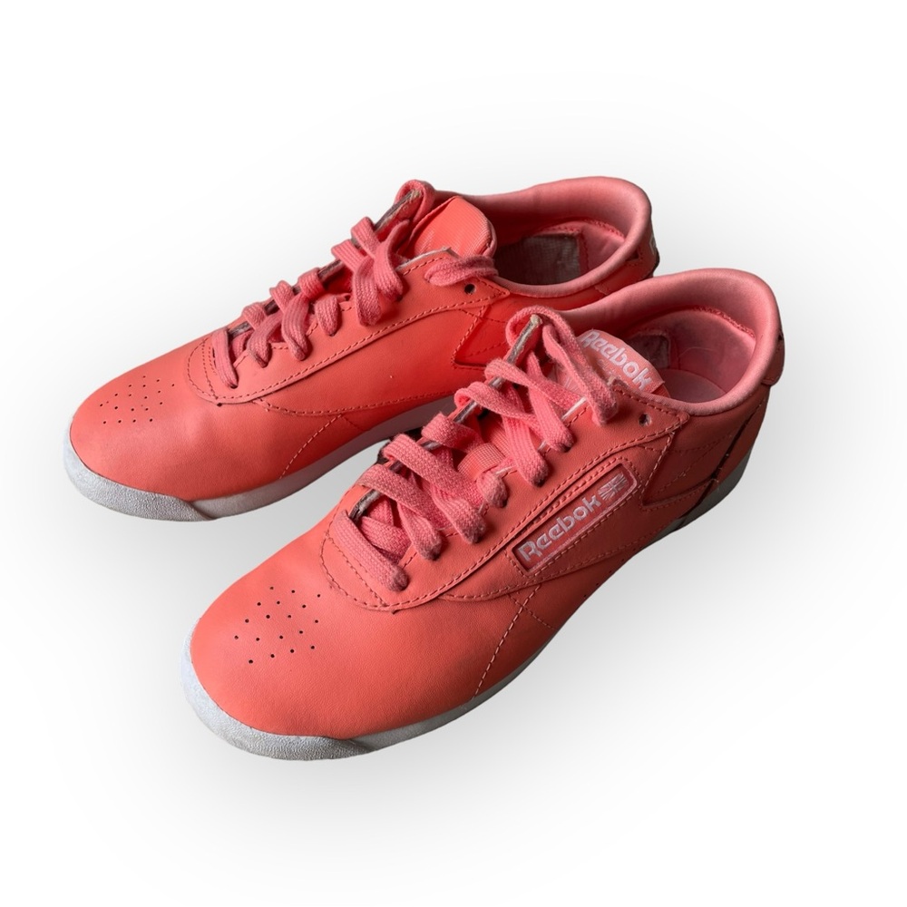 Reebok orange peach colored  sneakers - Picture 2 of 12
